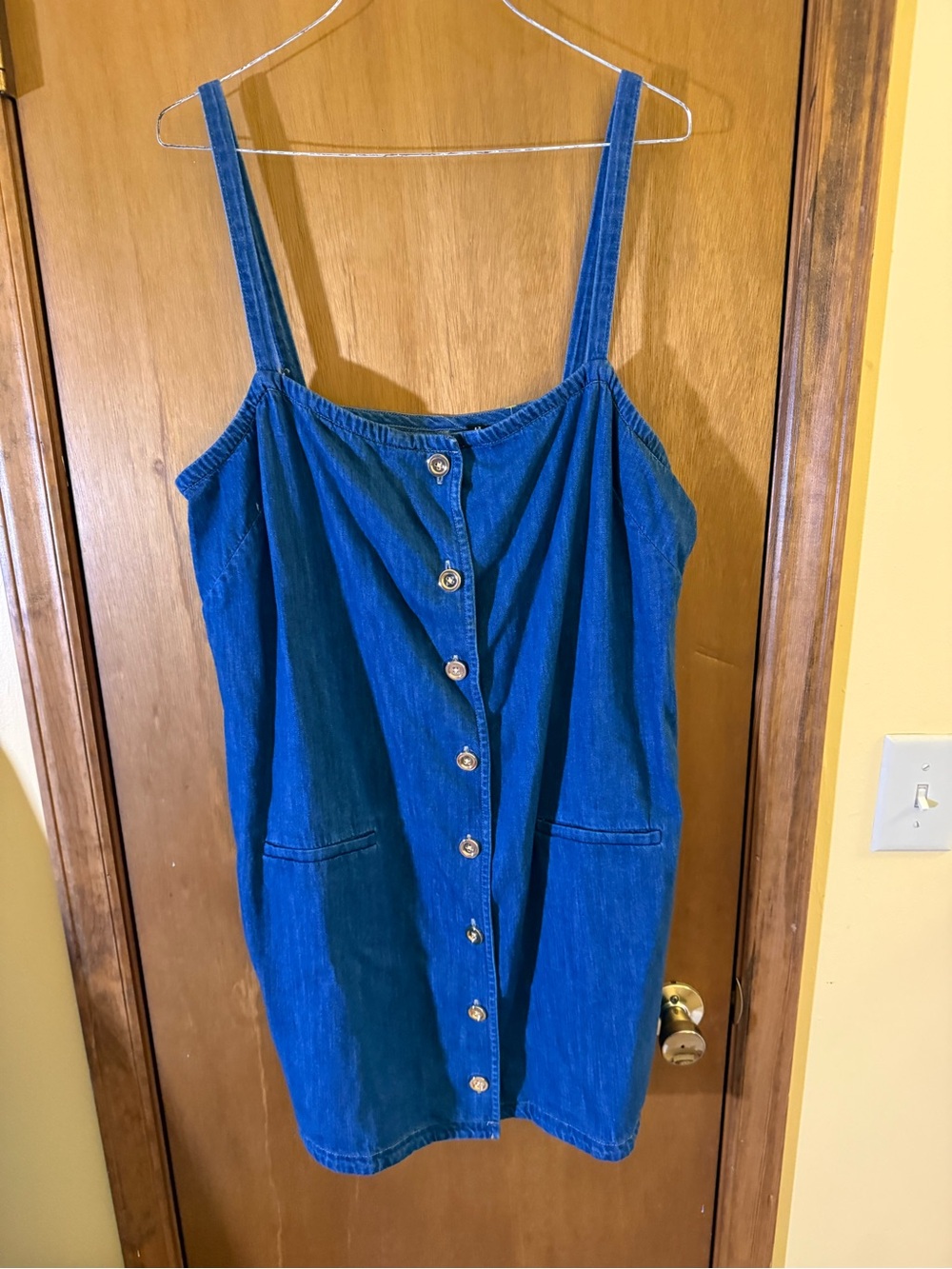 NWT Size XL J. Crew Blue Denim Button-Front Mini Dress